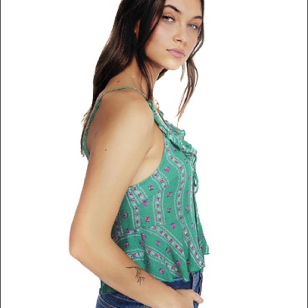 Free People Printed Cami Tank Top